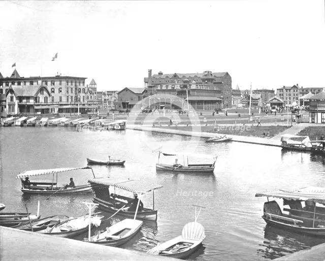 Wesley Lake, Asbury Park, New Jersey, USA, c1900.  Creator: Unknown.