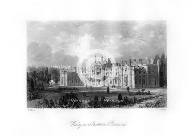 Wesleyan Institute, Richmond, 19th century.Artist: Henry Adlard