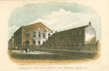 Wesleyan Methodist chapel and school, Union Street, Rochdale, Manchester, 1876