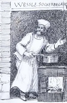 "Wessle, sugar baker". Vaxholm, 1874. Creator: Fritz von Dardel