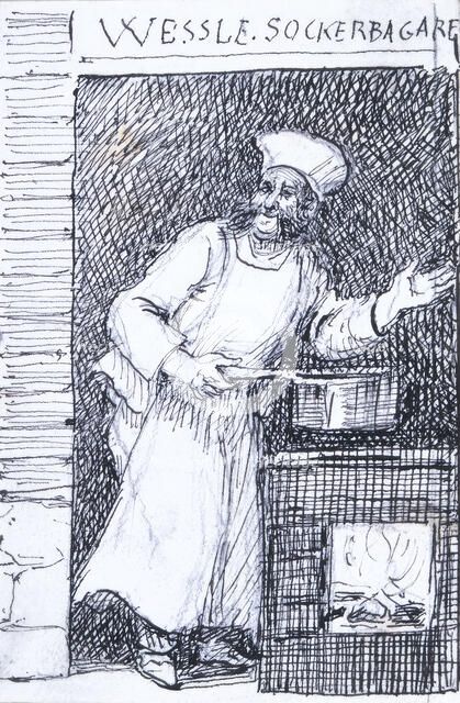 "Wessle, sugar baker". Vaxholm, 1874. Creator: Fritz von Dardel.