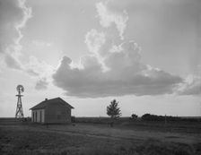 West Texas "family farm", on edge of the Dust Bowl, 1937. Creator: Dorothea Lange