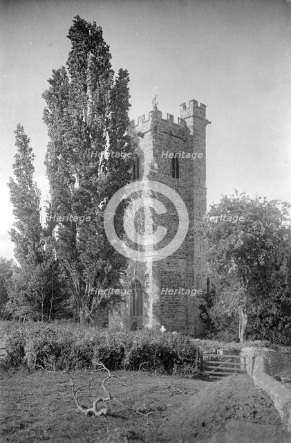 West tower of St Mary's church, Luccombe, Somerset, c1900. Artist: Farnham Maxwell Lyte