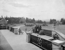 West veranda, Hotel Champlain, Bluff Point, N.Y., c.between 1910 and 1920. Creator: Unknown