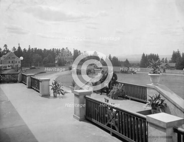 West veranda, Hotel Champlain, Bluff Point, N.Y., c.between 1910 and 1920. Creator: Unknown.