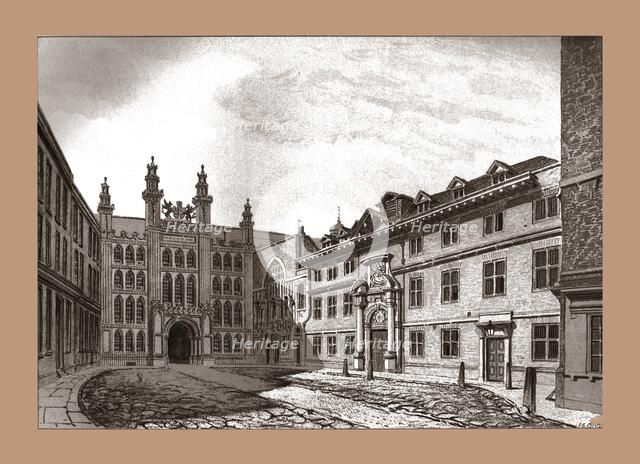 West View of Guildhall Chapel and Blackwell Hall, 1886. Artist: Unknown.