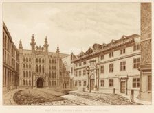 West view of Guildhall Chapel and Blackwell Hall, City of London, 1886