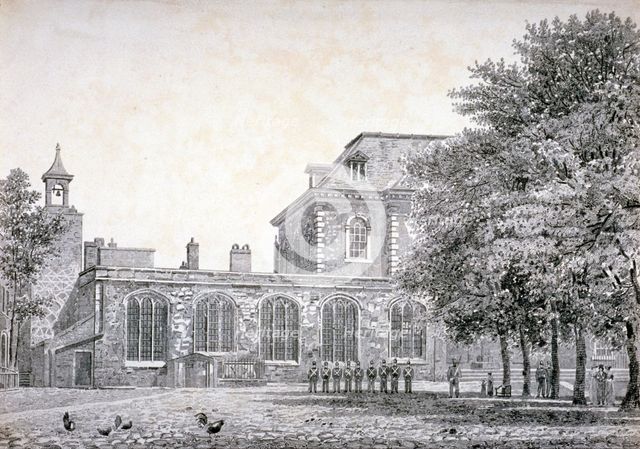 West view of the Chapel of St Peter ad Vincula, Tower of London, c1800. Artist: Anon