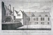 West view of the Church of St Katherine by the Tower, Stepney, London, 1764. Artist: F Perry