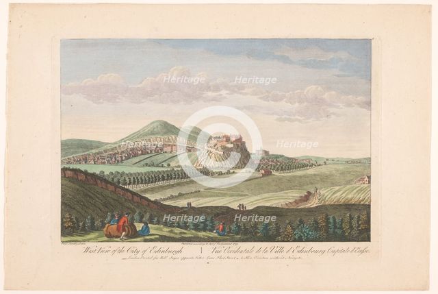 West view of the city of Edinburgh, Scotland, 1753. Creator: Paul Sandby.