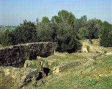West Wall, area of Camp Gran Sagrera, El Puig de Sant Andreu, Ullastret, Catalonia, Spain, (1999). Creator: LTL