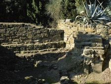 West wall from inside of the enclosure, El Puig de Sant Andreu, Ullastret, Catalonia, Spain, (1999). Creator: LTL