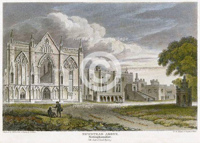 West aspect of Newstead Abbey, Nottinghamshire, 1813. Creator: Skelton.