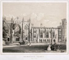 West aspect of Newstead Abbey, Nottinghamshire, c1860. Creator: Waterlow & Sons