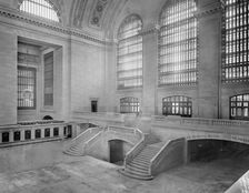 West balcony, main concourse, Grand Central Terminal, N.Y. Central Lines, c.1910-1920. Creator: Unknown