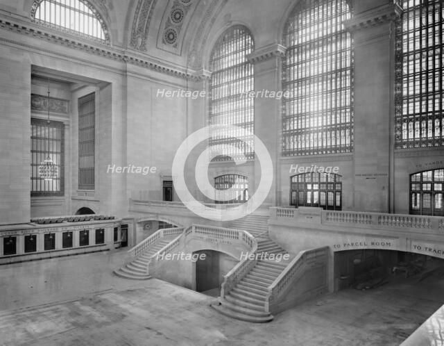 West balcony, main concourse, Grand Central Terminal, N.Y. Central Lines, c.1910-1920. Creator: Unknown.