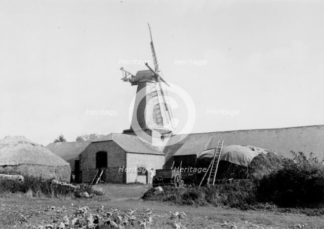 West Blatchington Windmill and barns, East Sussex, before 1936. Artist: HES Simmons