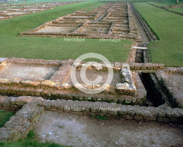 West corner of the Roman fortress at Caerleon, 2nd century. Artist: Unknown
