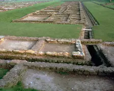 West corner of the Roman fortress at Caerleon, 2nd century