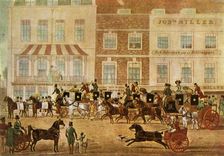 West Country Mails at the Gloucester Coffee House, Piccadilly c1830, 1943). Creator: Unknown