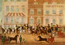 West Country Mails at the Gloucester Coffee House, Piccadilly c1830, 1943). Creator: Unknown