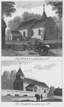 West Clandon and East Clandon, 1798. Creator: Unknown