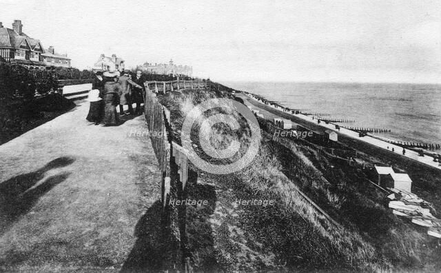 West Cliff and gardens, Felixstowe, Suffolk, early 20th century. Artist: Unknown