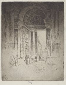 West Door, St. Paul's, 1903. Creator: Joseph Pennell