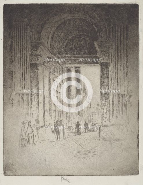 West Door, St. Paul's, 1903. Creator: Joseph Pennell.