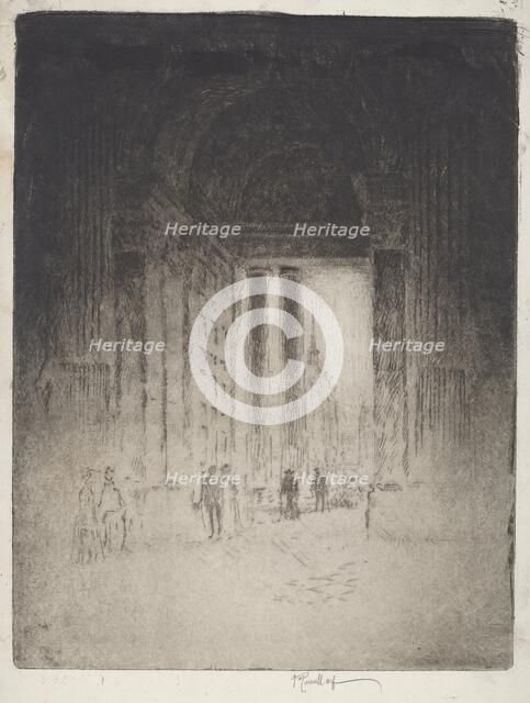 West Door, St. Paul's, 1903. Creator: Joseph Pennell.