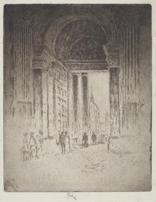 West Door, St. Paul's, 1903. Creator: Joseph Pennell