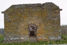 West Doorway of Kolbein Hrugas Chapel, c1145, Isle of Wyre, Orkney, 20th century. Artist: CM Dixon
