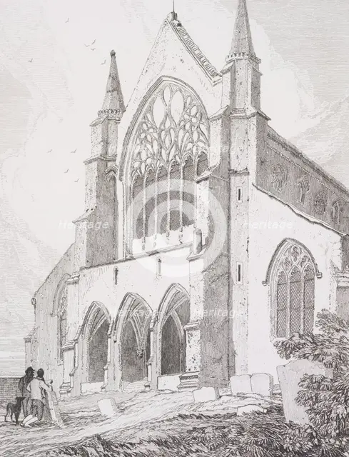 West end of Snettisham Church, Norfolk, 1815. Creator: John Sell Cotman.