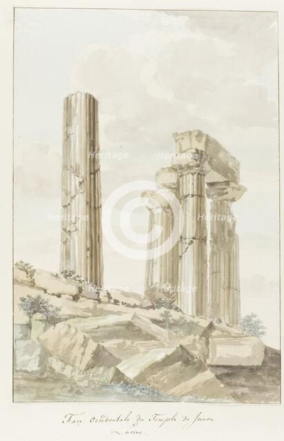 West Facade of the Temple of Juno Lucina, 1778. Creator: Louis Ducros.