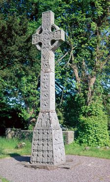 West face of the Celtic Moone high cross, 9th century