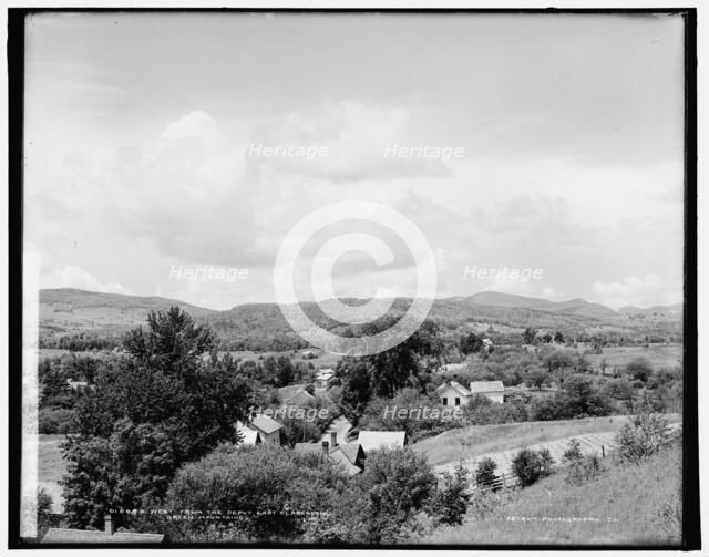 West from the depot, East Clarendon, Green Mountains, between 1900 and 1906. Creator: Unknown.