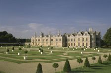 West front and parterre, Kirby Hall, Northamptonshire, 1998. Artist: N Corrie