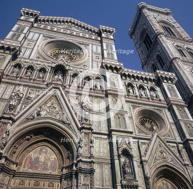 West front of the Basilica di Santa Maria del Fiore, 14th-15th century. Artist: Giotto 