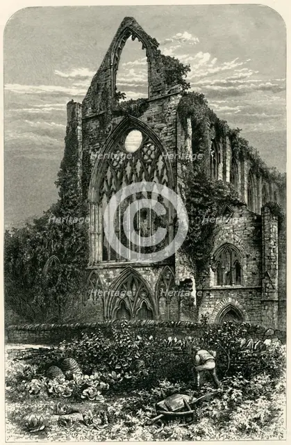 'West Front of Tintern Abbey', c1870.