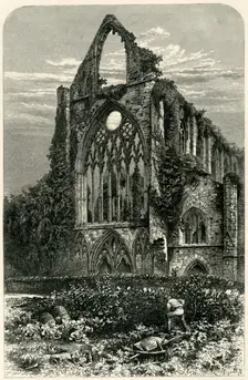 West Front of Tintern Abbey c1870