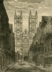 West Front of Westminster Abbey, from Tothill Street (1881). Creator: Unknown