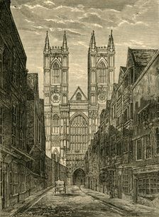 West Front of Westminster Abbey, from Tothill Street (1881). Creator: Unknown