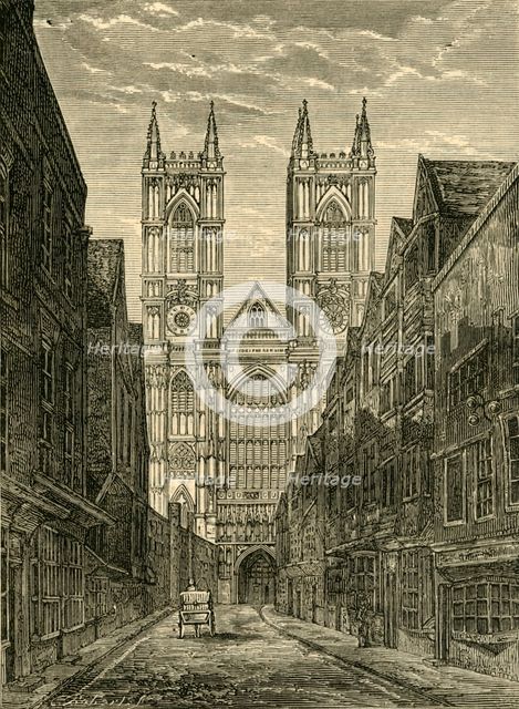 'West Front of Westminster Abbey, from Tothill Street', (1881). Creator: Unknown.
