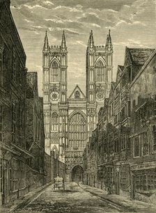 West Front of Westminster Abbey, from Tothill Street (1881). Creator: Unknown