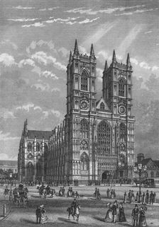 West front of Westminster Abbey, London, c1860 (1878)