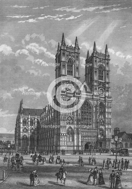 West front of Westminster Abbey, London, c1860 (1878). Artist: Unknown.