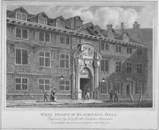 West front of Blackwell Hall, City of London, 1812. Artist: S Lacey