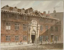 West front of Blackwell Hall, King Street, City of London, 1811. Artist: George Shepherd