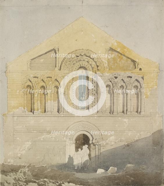 West Front of Castle Rising Church, Norfolk, early 19th century. Artist: John Sell Cotman.