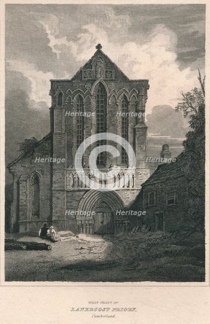 'West Front of Lanercost Priory. Cumberland', 1814. Artist: John Greig.